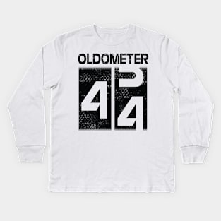 Oldometer Happy Birthday 44 Years Old Was Born In 1976 To Me You Papa Dad Mom Brother Son Husband Kids Long Sleeve T-Shirt